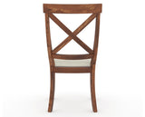Canadel Champlain Dining Chair 5186 in TW Fabric and 33 Spice Washed, back view