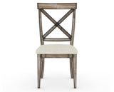 Canadel Champlain Dining Chair 5186 in TW Fabric and 72 Heritage Nature, front view
