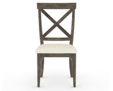 Canadel Champlain Dining Chair 5186 in YJ Faux Leather and 08 Shadow, front view