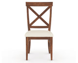 Canadel Champlain Dining Chair 5186 in YJ Faux Leather and 33 Spice Washed, front view
