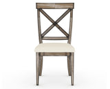 Canadel Champlain Dining Chair 5186 in YJ Faux Leather and 72 Heritage Nature, front view