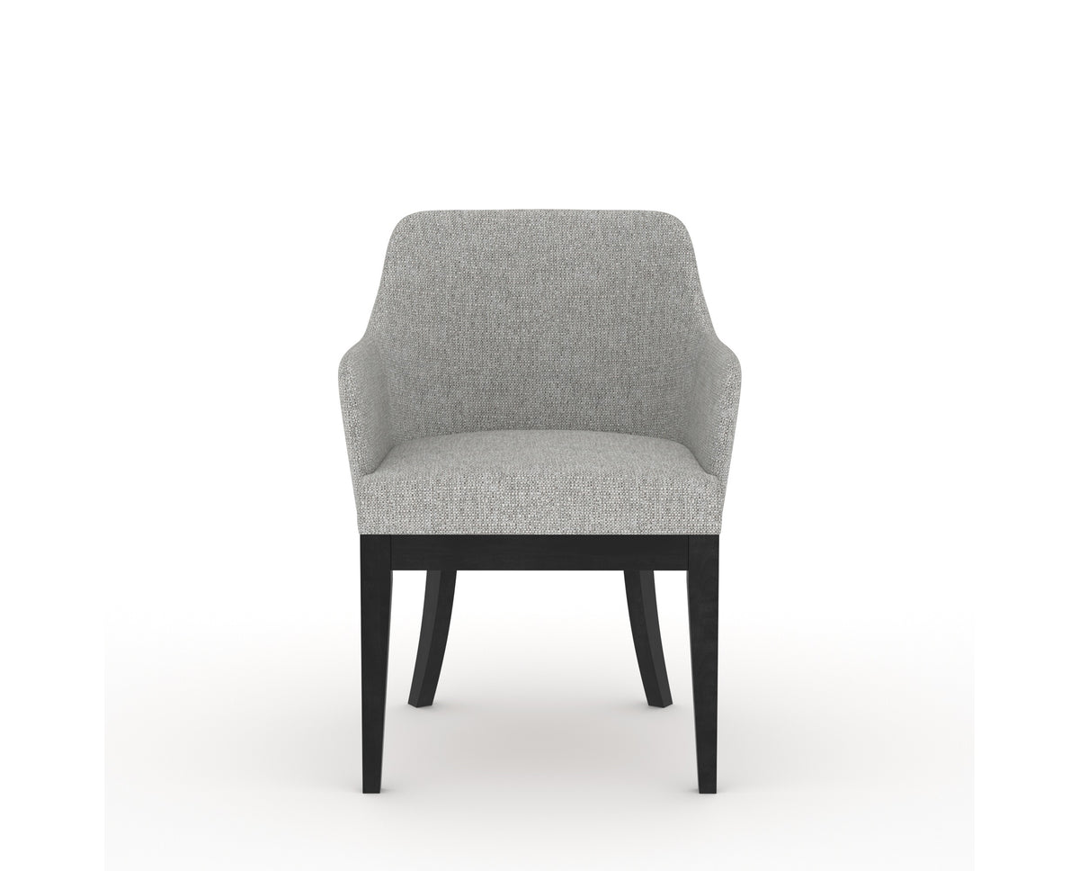 Canadel Modern Sophia Dining Chair in Dark Smoke, 7C Fabric, front view