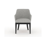 Canadel Modern Sophia Dining Chair in Dark Smoke, 7C Fabric, front view