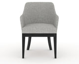 Canadel Modern Sophia Dining Chair in Dark Smoke, 7C Fabric, front view