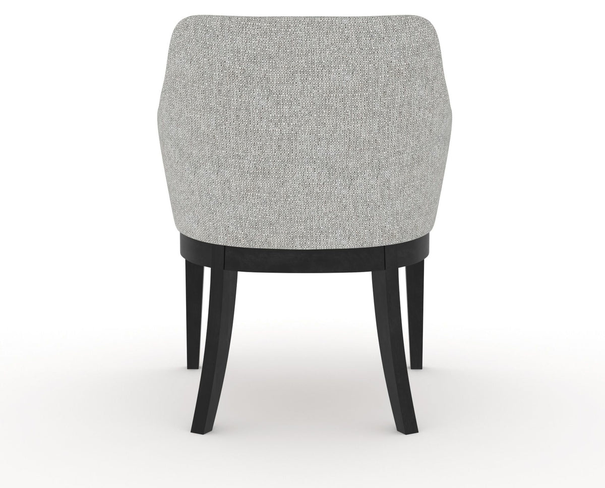 Canadel Modern Sophia Dining Chair in Dark Smoke, 7C Fabric, back view