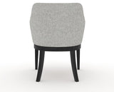 Canadel Modern Sophia Dining Chair in Dark Smoke, 7C Fabric, back view