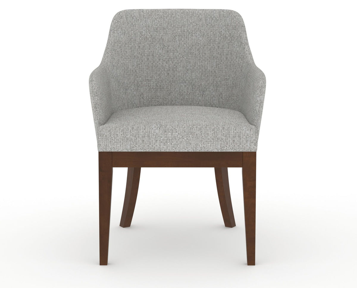 Canadel Modern Sophia Dining Chair in Cognac Washed, 7C Fabric, front view