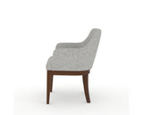 Canadel Modern Sophia Dining Chair in Cognac Washed, 7C Fabric, side view