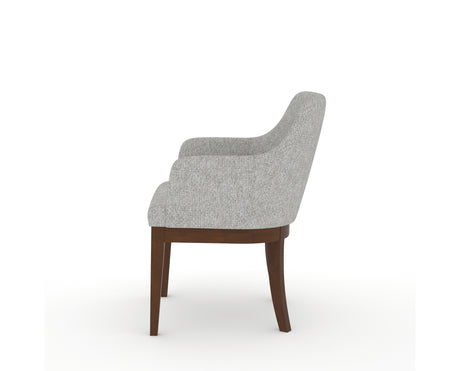 Canadel Modern Sophia Dining Chair in Cognac Washed, 7C Fabric, side view