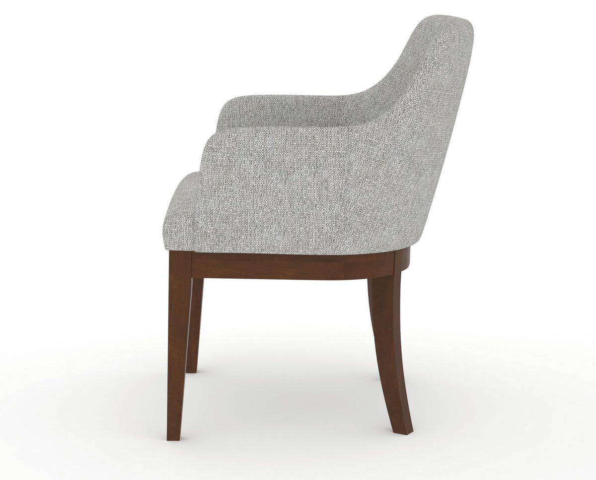 Canadel Modern Sophia Dining Chair in Cognac Washed, 7C Fabric, side view