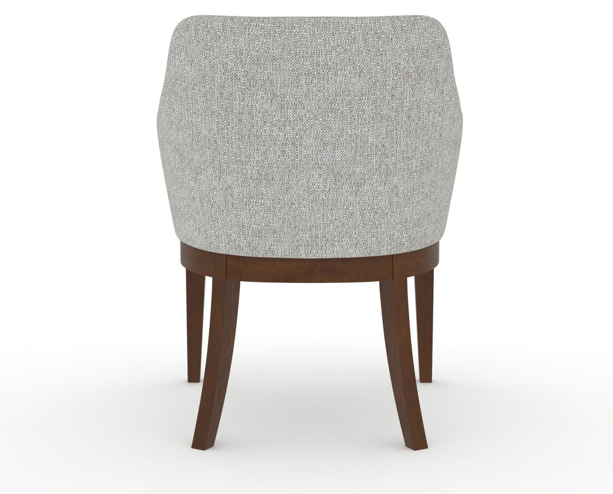 Canadel Modern Sophia Dining Chair in Cognac Washed, 7C Fabric, back view