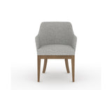 Canadel Modern Sophia Dining Chair in Pecan Washed, 7C Fabric, front view