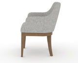 Canadel Modern Sophia Dining Chair in Pecan Washed, 7C Fabric, side view