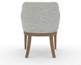 Canadel Modern Sophia Dining Chair in Pecan Washed, 7C Fabric, back view