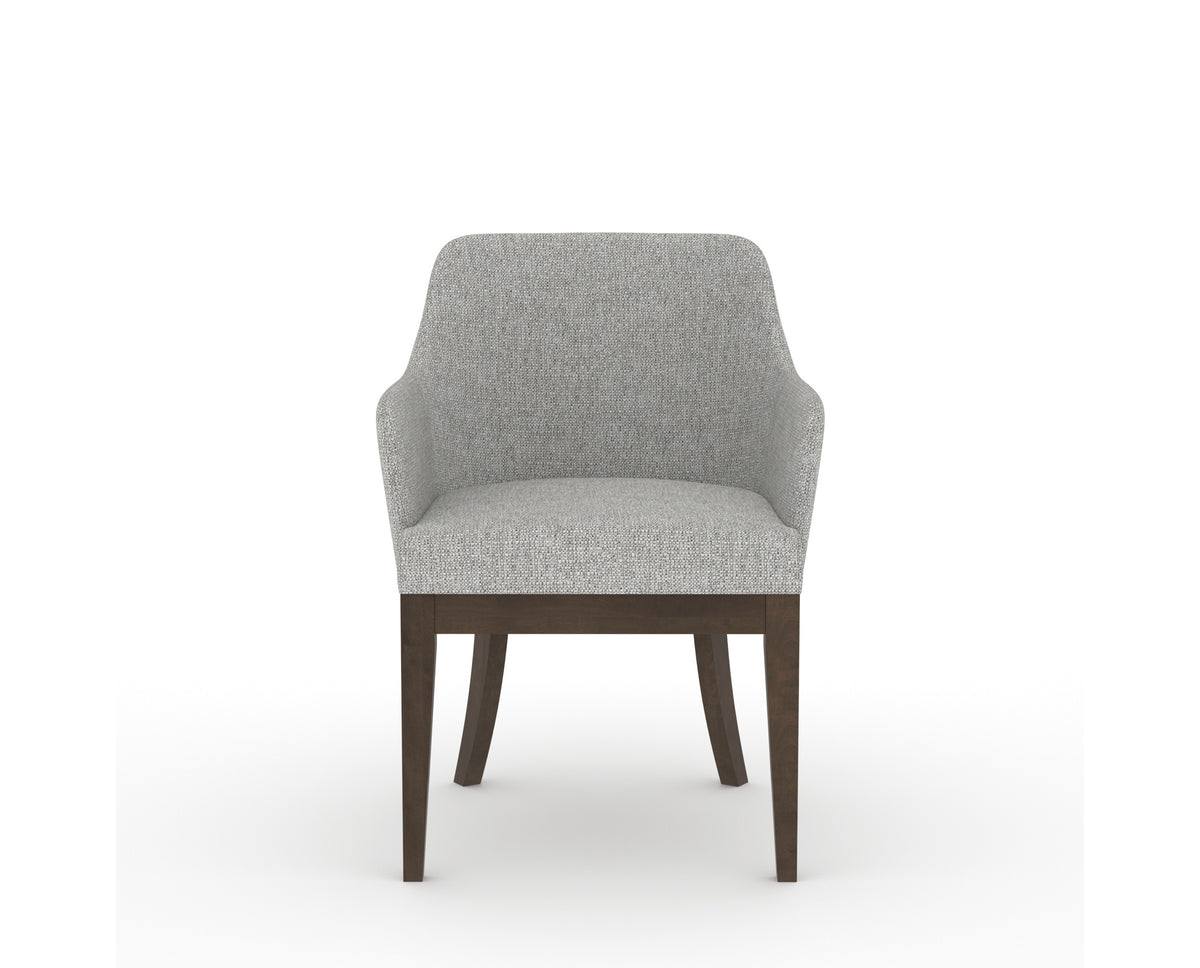 Canadel Modern Sophia Dining Chair in Hazelnut Washed, 7C Fabric, front view