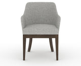 Canadel Modern Sophia Dining Chair in Hazelnut Washed, 7C Fabric, front view