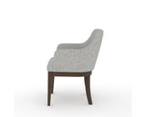 Canadel Modern Sophia Dining Chair in Hazelnut Washed, 7C Fabric, side view