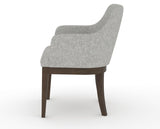 Canadel Modern Sophia Dining Chair in Hazelnut Washed, 7C Fabric, side view