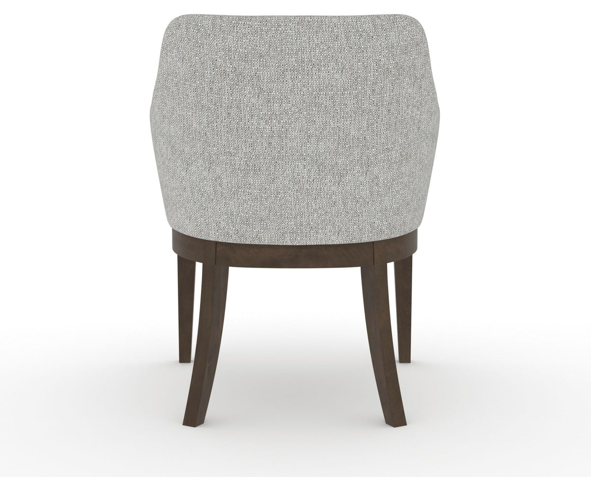 Canadel Modern Sophia Dining Chair in Hazelnut Washed, 7C Fabric, back view