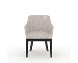 Canadel Modern Sophia Dining Chair in Dark Smoke, FP Crypton®, front view