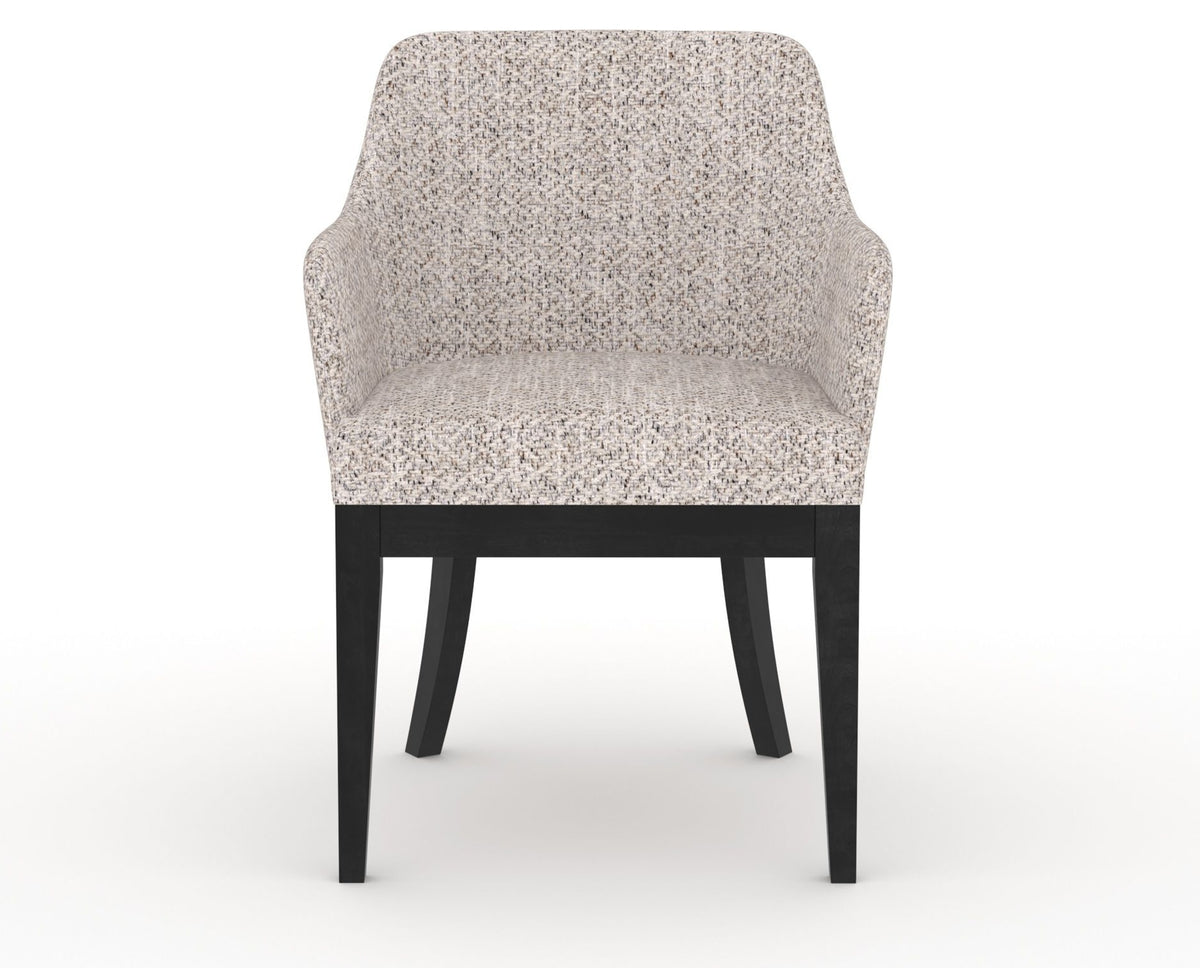 Canadel Modern Sophia Dining Chair in Dark Smoke, FP Crypton®, front view