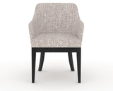 Canadel Modern Sophia Dining Chair in Dark Smoke, FP Crypton®, front view
