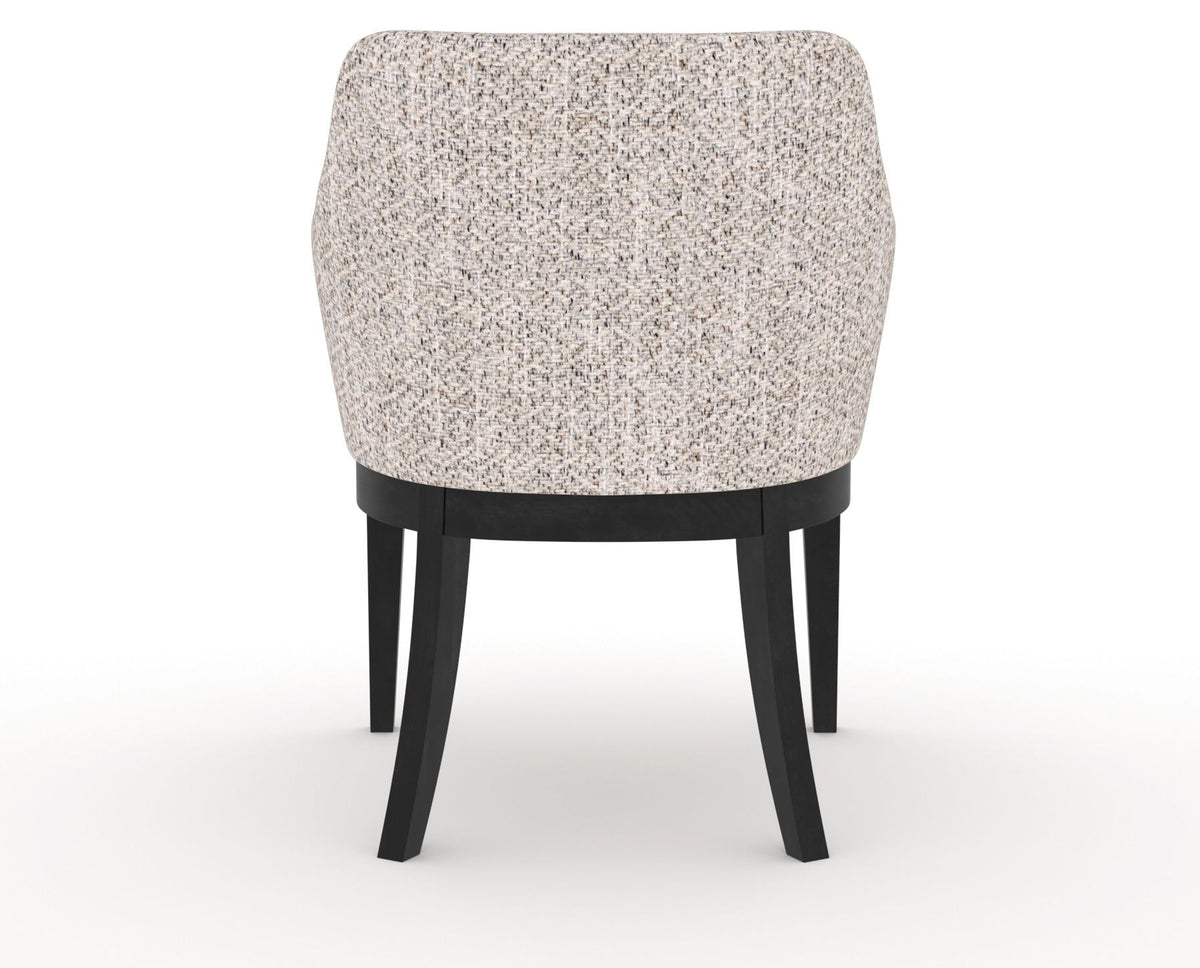 Canadel Modern Sophia Dining Chair in Dark Smoke, FP Crypton®, back view