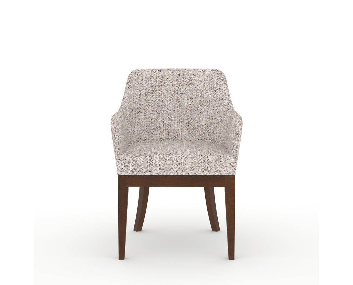 Canadel Modern Sophia Dining Chair in Cognac Washed, FP Crypton®, front view