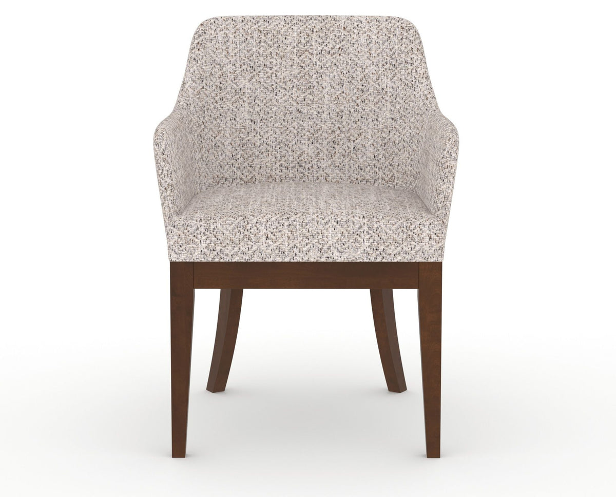Canadel Modern Sophia Dining Chair in Cognac Washed, FP Crypton®, front view