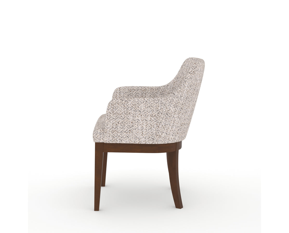 Canadel Modern Sophia Dining Chair in Cognac Washed, FP Crypton®, side view