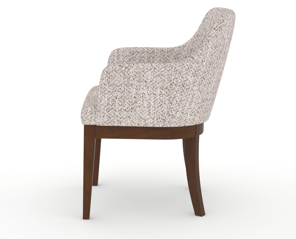 Canadel Modern Sophia Dining Chair in Cognac Washed, FP Crypton®, side view