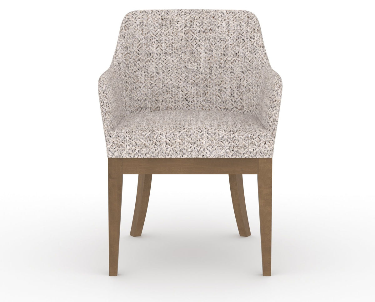 Canadel Modern Sophia Dining Chair in Pecan Washed, FP Crypton®, front view