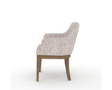 Canadel Modern Sophia Dining Chair in Pecan Washed, FP Crypton®, side view