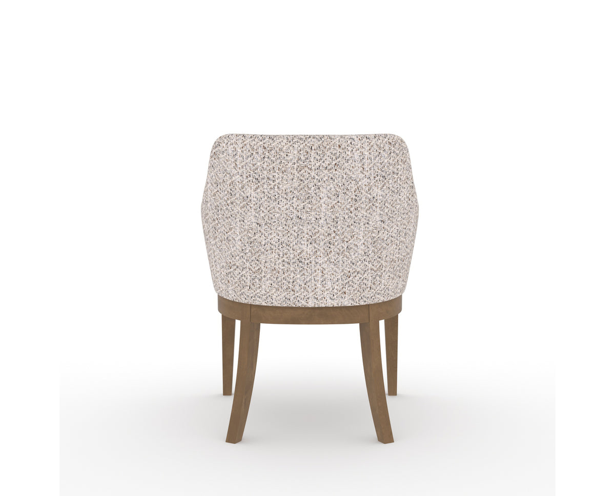 Canadel Modern Sophia Dining Chair in Pecan Washed, FP Crypton®, back view