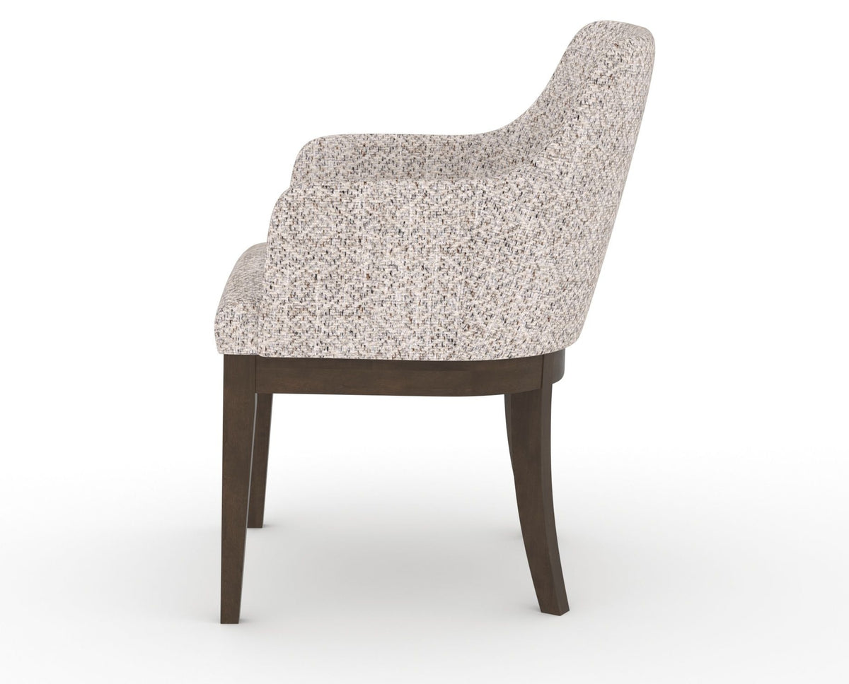 Canadel Modern Sophia Dining Chair in Hazelnut Washed, FP Crypton®, side view