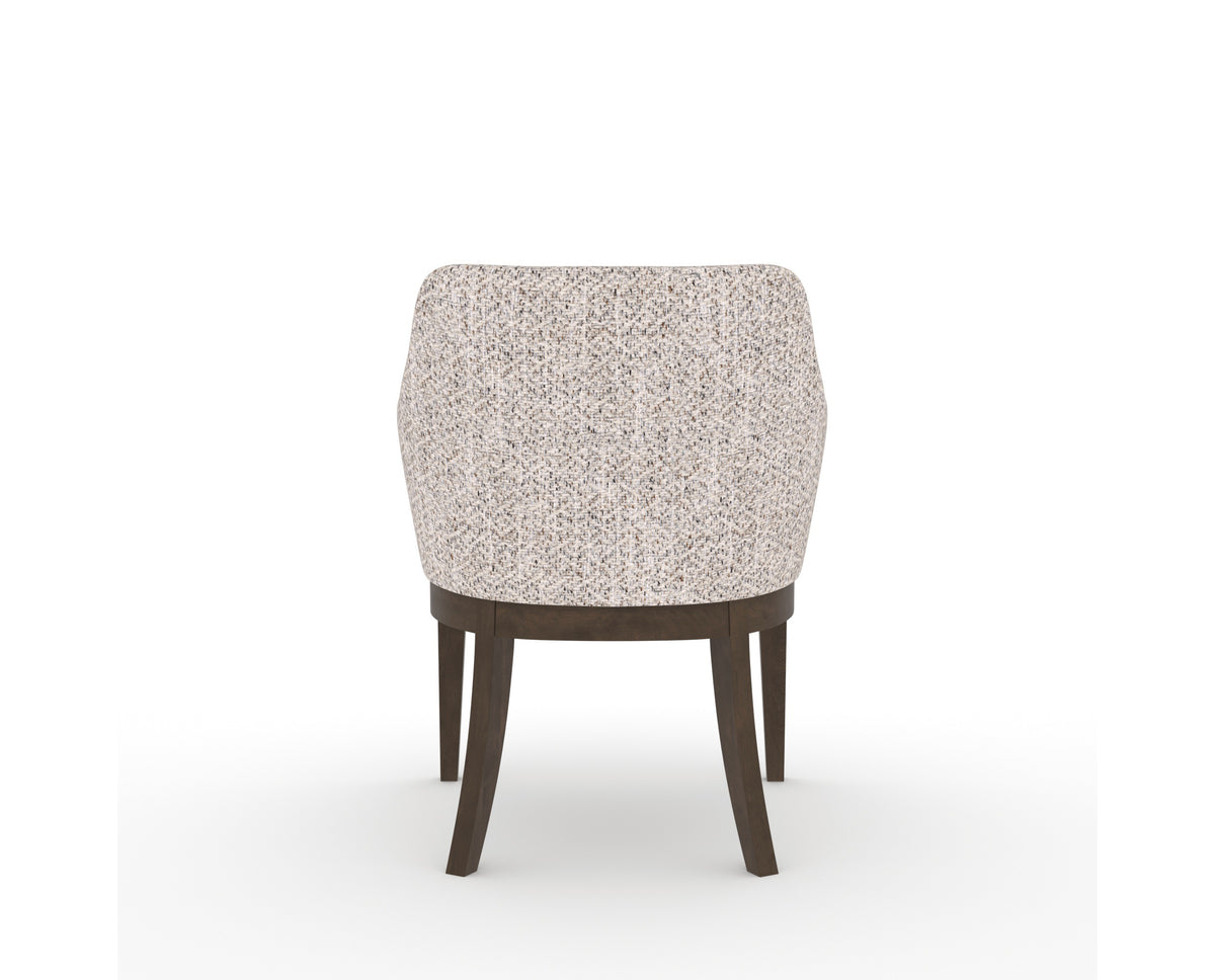 Canadel Modern Sophia Dining Chair in Hazelnut Washed, FP Crypton®, back view