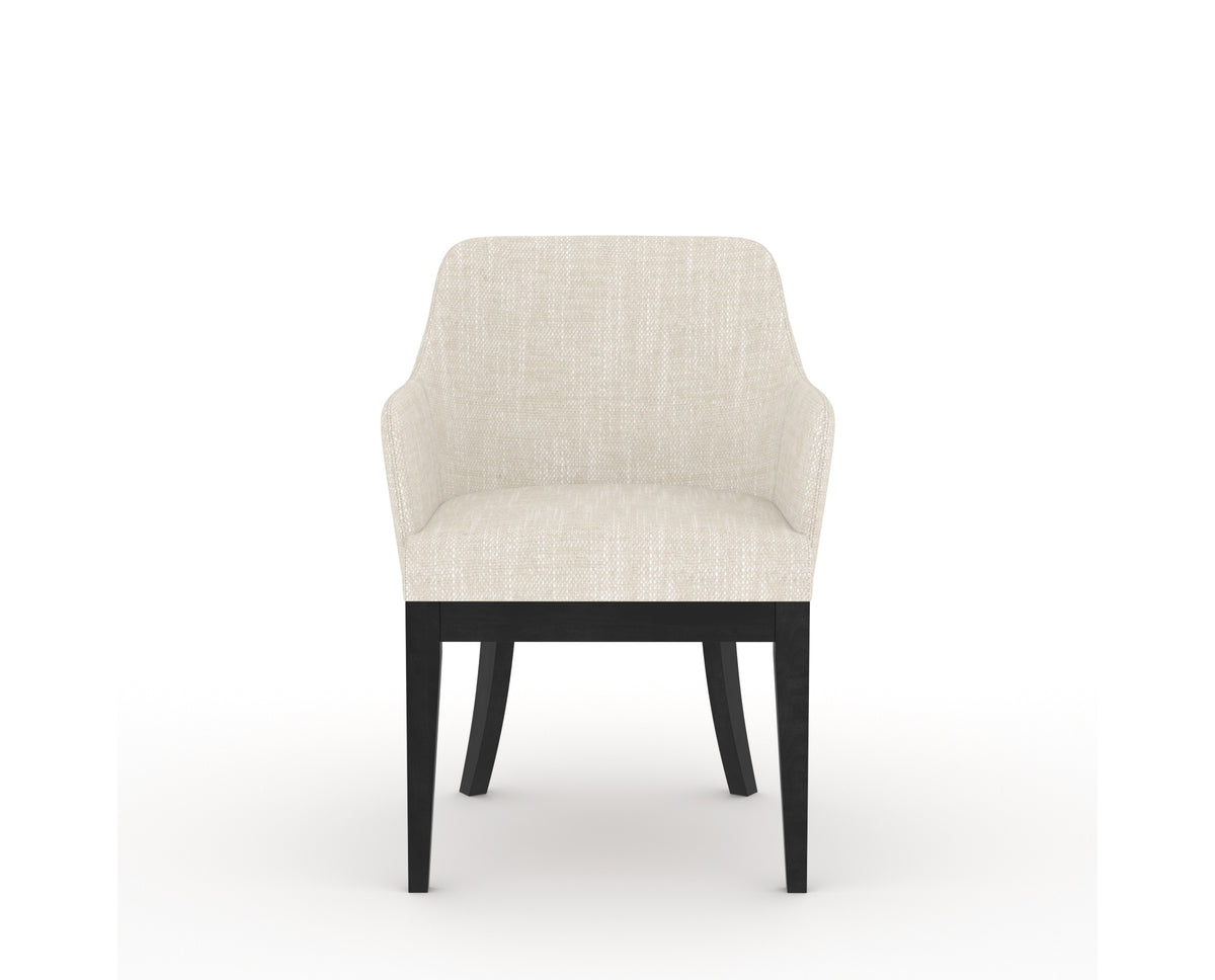 Canadel Modern Sophia Dining Chair in Dark Smoke, FT InsideOut®, front view