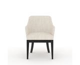 Canadel Modern Sophia Dining Chair in Dark Smoke, FT InsideOut®, front view