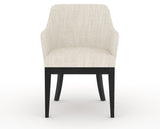 Canadel Modern Sophia Dining Chair in Dark Smoke, FT InsideOut®, front view