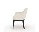 Canadel Modern Sophia Dining Chair in Dark Smoke, FT InsideOut®, side view