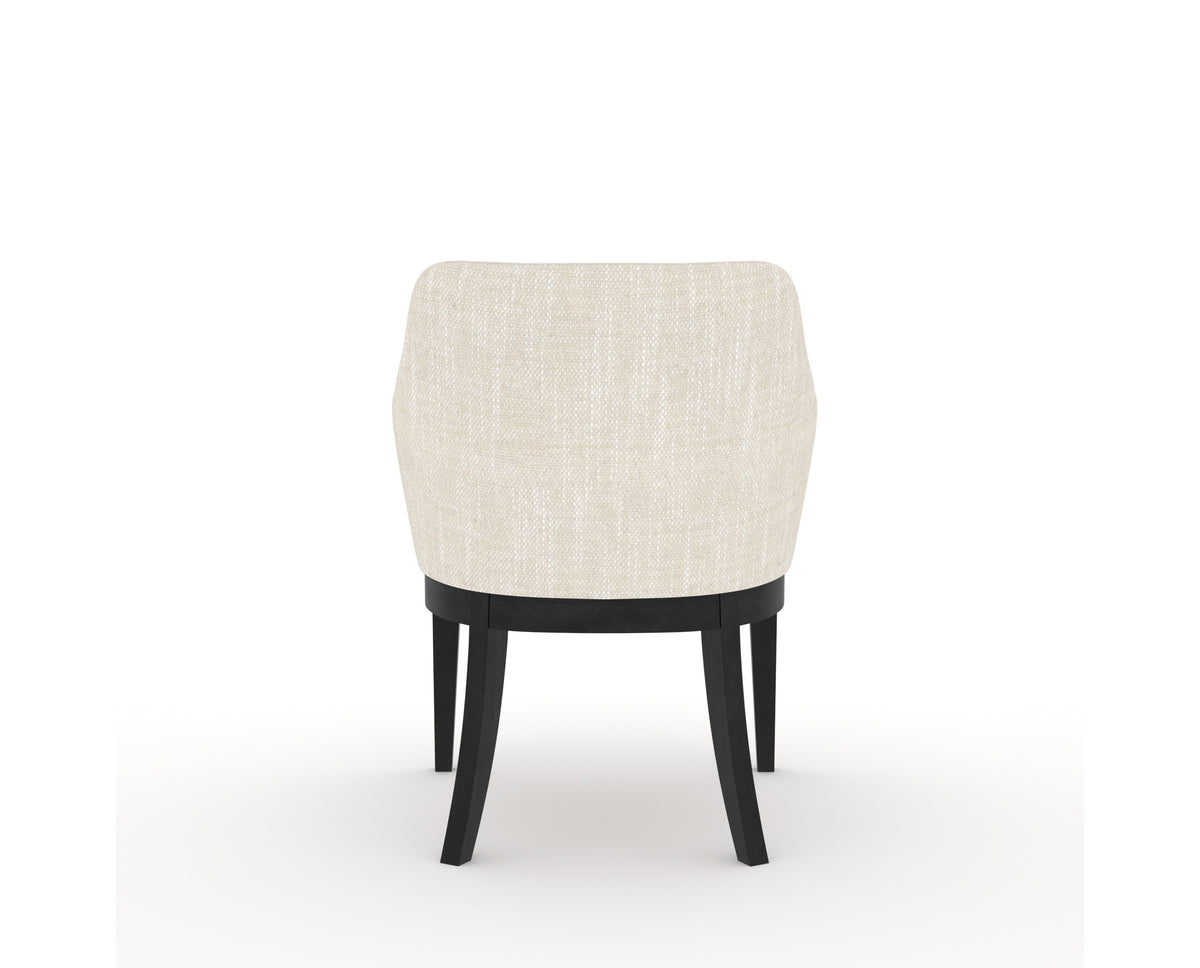 Canadel Modern Sophia Dining Chair in Dark Smoke, FT InsideOut®, back view