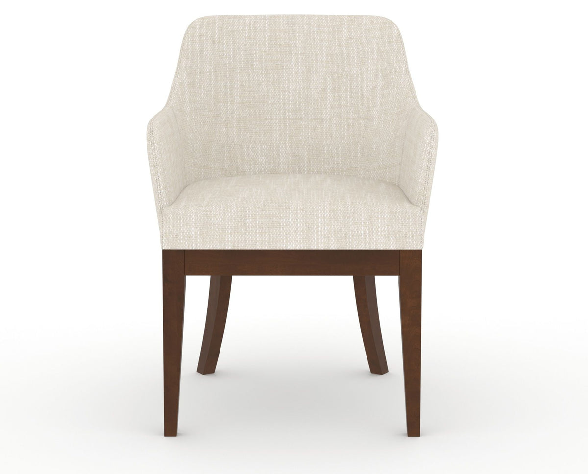 Canadel Modern Sophia Dining Chair in Cognac Washed, FT InsideOut®, front view
