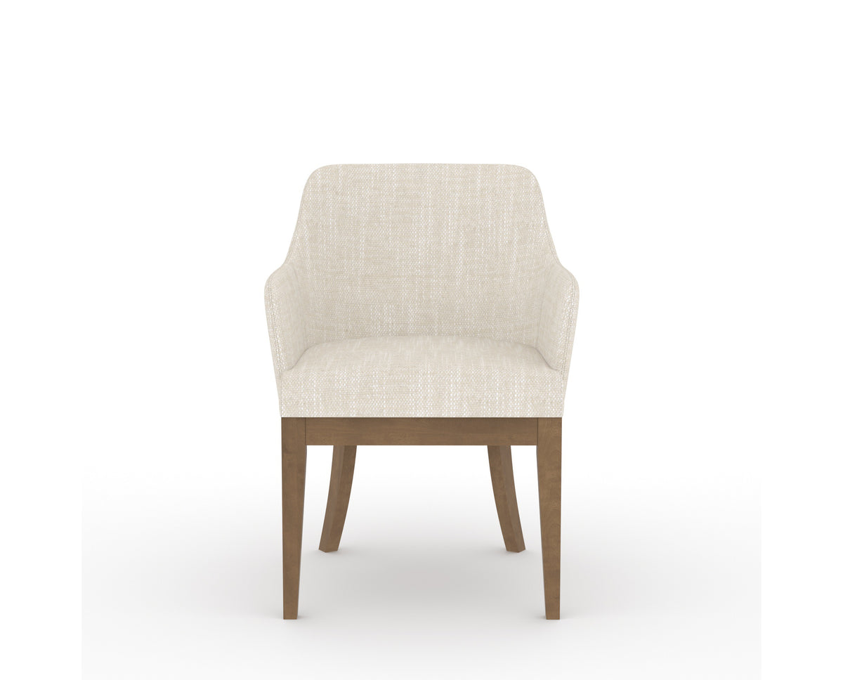 Canadel Modern Sophia Dining Chair in Pecan Washed, FT InsideOut®, front view
