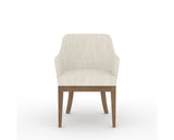 Canadel Modern Sophia Dining Chair in Pecan Washed, FT InsideOut®, front view