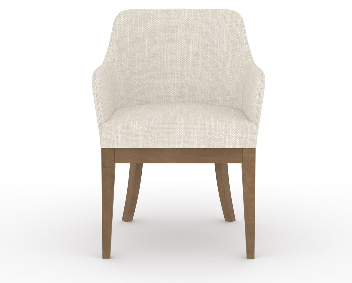 Canadel Modern Sophia Dining Chair in Pecan Washed, FT InsideOut®, front view