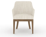 Canadel Modern Sophia Dining Chair in Pecan Washed, FT InsideOut®, front view