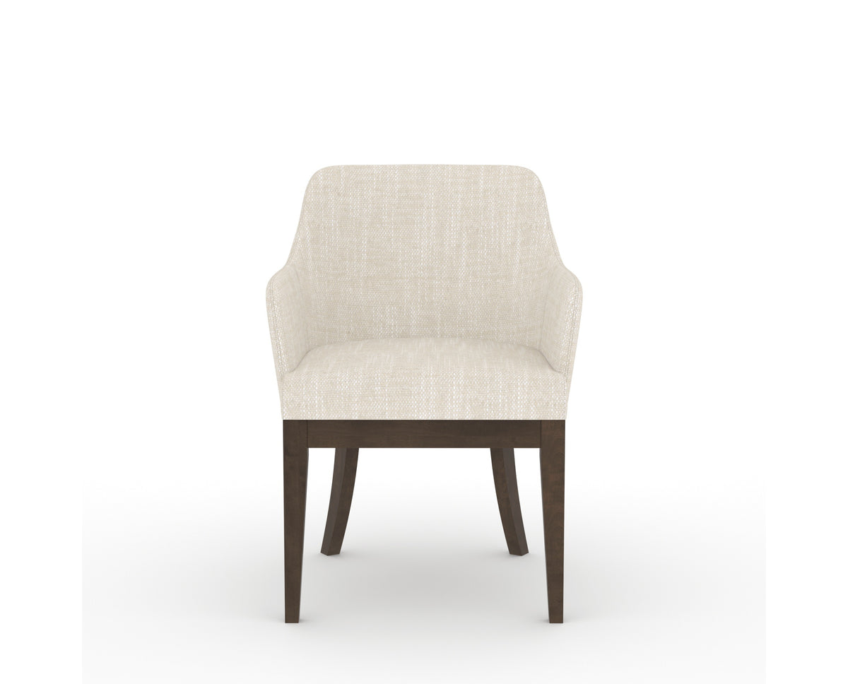 Canadel Modern Sophia Dining Chair in Hazelnut Washed, FT InsideOut®, front view