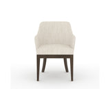 Canadel Modern Sophia Dining Chair in Hazelnut Washed, FT InsideOut®, front view