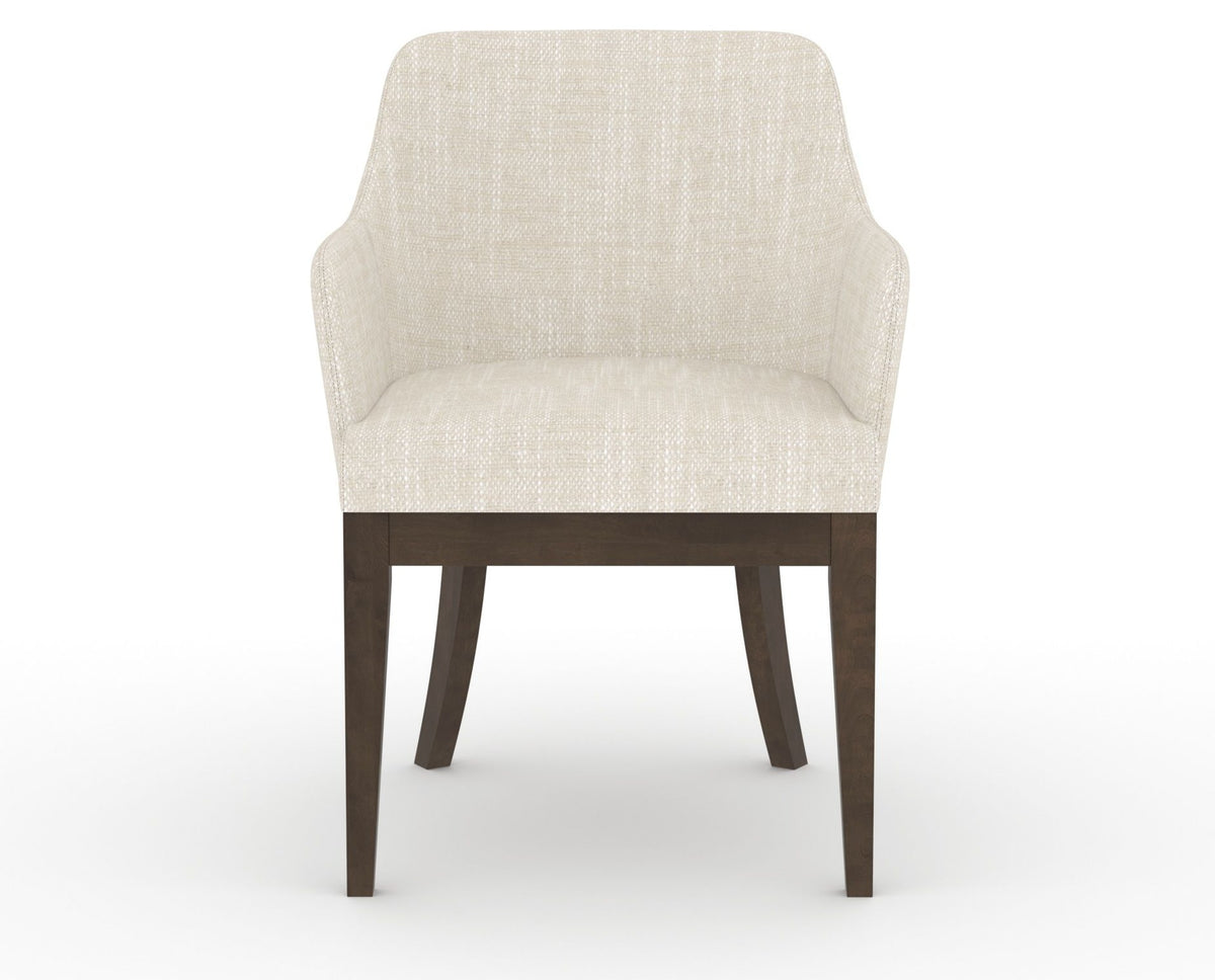 Canadel Modern Sophia Dining Chair in Hazelnut Washed, FT InsideOut®, front view