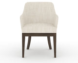 Canadel Modern Sophia Dining Chair in Hazelnut Washed, FT InsideOut®, front view